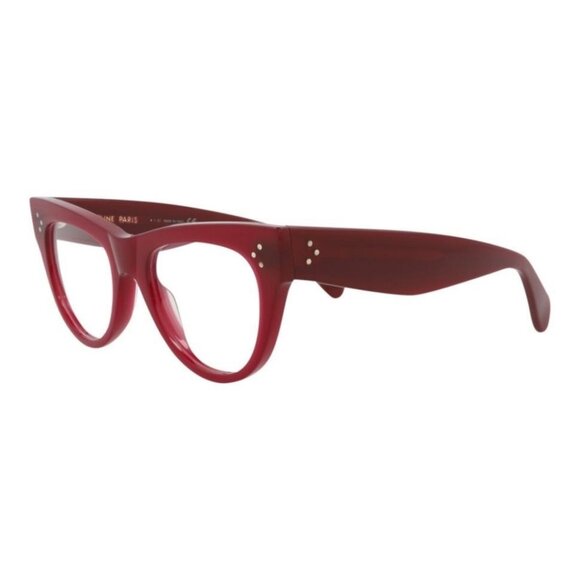 Celine Womens Cat Eye Bordeaux Bordeaux Transparent Fashion Designer Eyewear - Picture 1 of 4